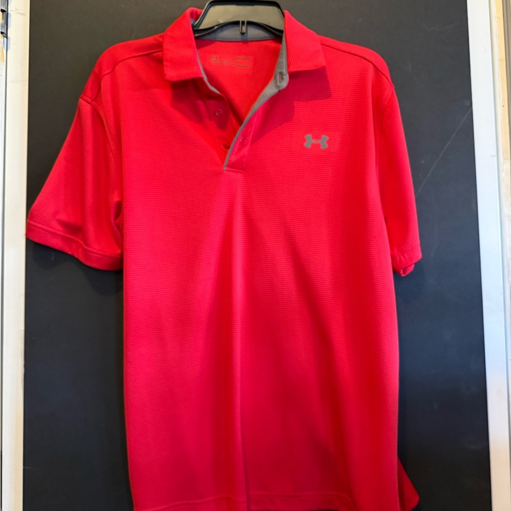 Under Armour Men's Bright Red Polo Shirt